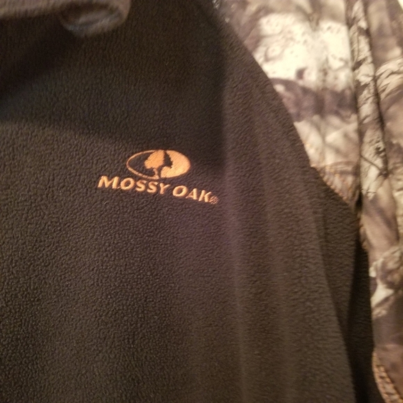 Mossy Oak Men's Size 2XL  Jacket Full Zipper 2 Pockets Black with Camo & Orange - Picture 2 of 7